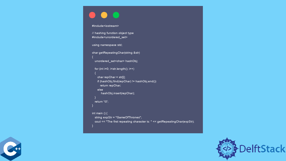 Find The First Non Repeating Character In A String In C